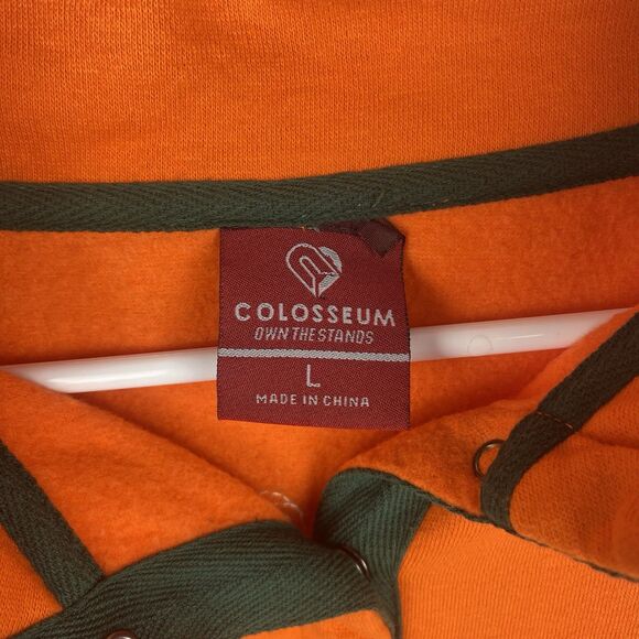 Colosseum Miami Hurricanes Sweater Womens Large Gray Orange Logo Sweatshirt - Picture 8 of 9